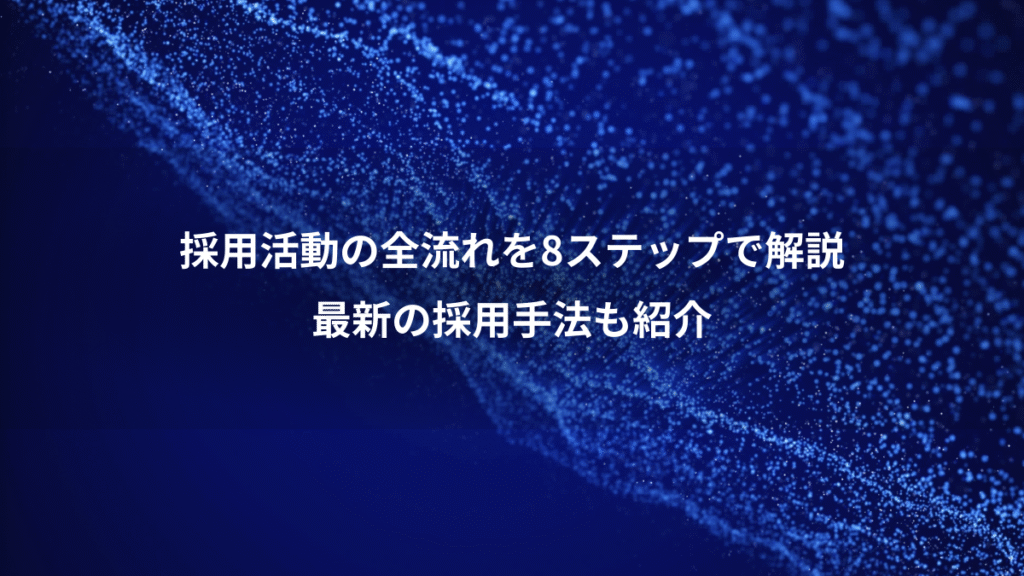 採用活動の全流れを8ステップで解説、最新の採用手法も紹介