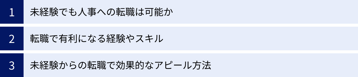 未経験でも人事への転職は可能か、転職で有利になる経験やスキル、未経験からの転職で効果的なアピール方法